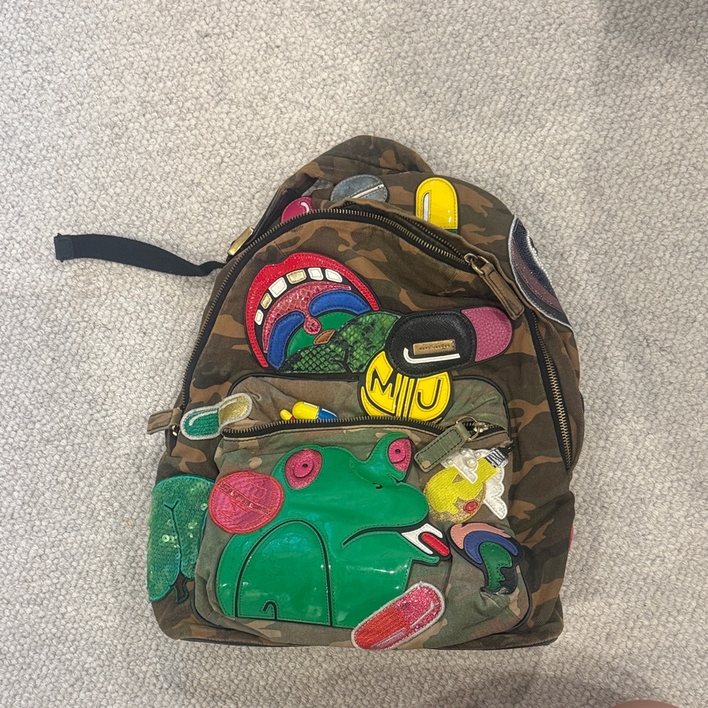 Camouflage Patchwork Frog Backpack - Marc Jacob’s Julie verhoeven